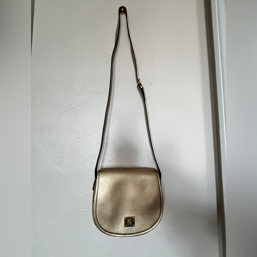 Ralph Lauren Metallic Gold Crossbody Bag